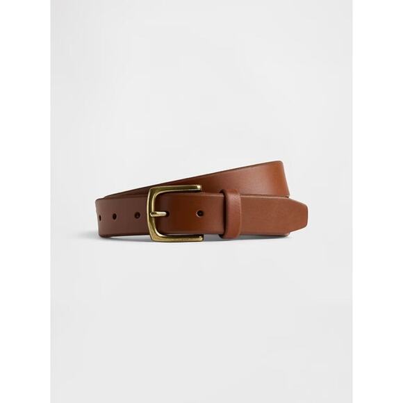 Gap Men's Brown Smooth Leather Metal Buckle Belt Size 36 - Picture 1 of 9